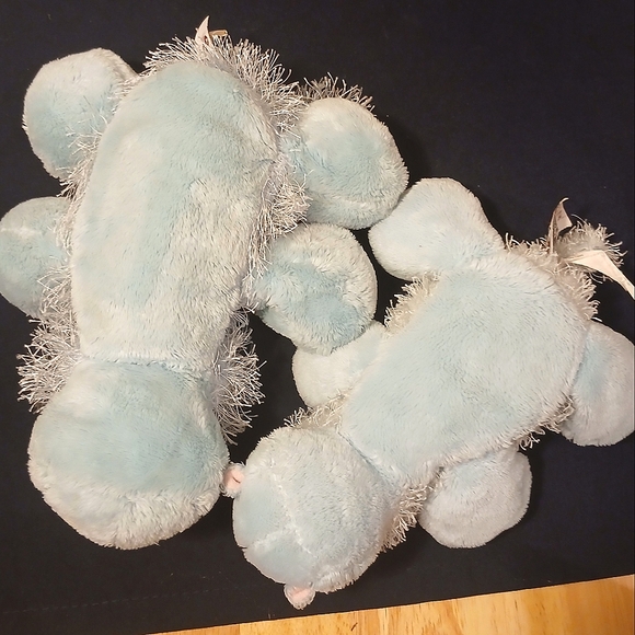 Webkinz Hippo w/ Lil Kinz Pair Ganz No Code Light Blue Plush Stuffies - Picture 4 of 10
